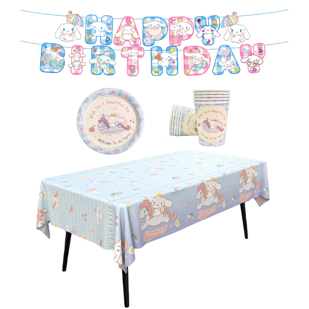 Table Cloth Disposable - Kuormi 誕生日パーティーのテーブルクロス耐油防水雰囲気感覚漫画シナモロール使い捨てテーブルクロス装飾