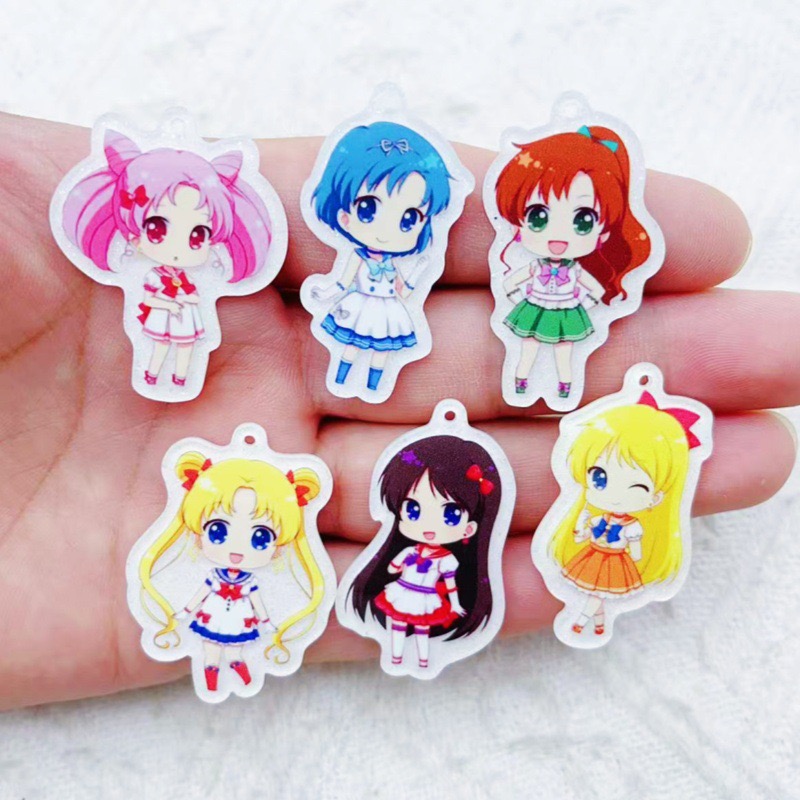 Event Party - 10 個のアクリル漫画アクセサリーイヤリングブレスレットキーホルダー DIY ペンダント小さなペンダント