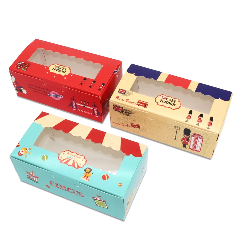 Party Event Supplier - 20 個紙箱窓結婚式子供の誕生日ケーキクラフトギフト紙包装箱食品ベーキングキャンディークッキーサプライヤー