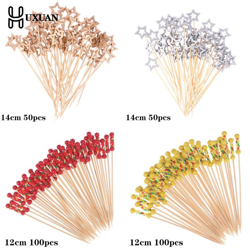 Centerpiece Stick - 使い捨て竹串,50または100個,台所用品,カップケーキ,カップケーキデコレーション用