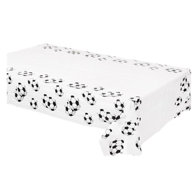 Table Cloth Disposable - 108*180 センチメートルサッカーテーブルクロスパーティー用品使い捨てプレート食器パーティー誕生日パーティーの装飾キッズボーイサッカーパーティーサプライヤー