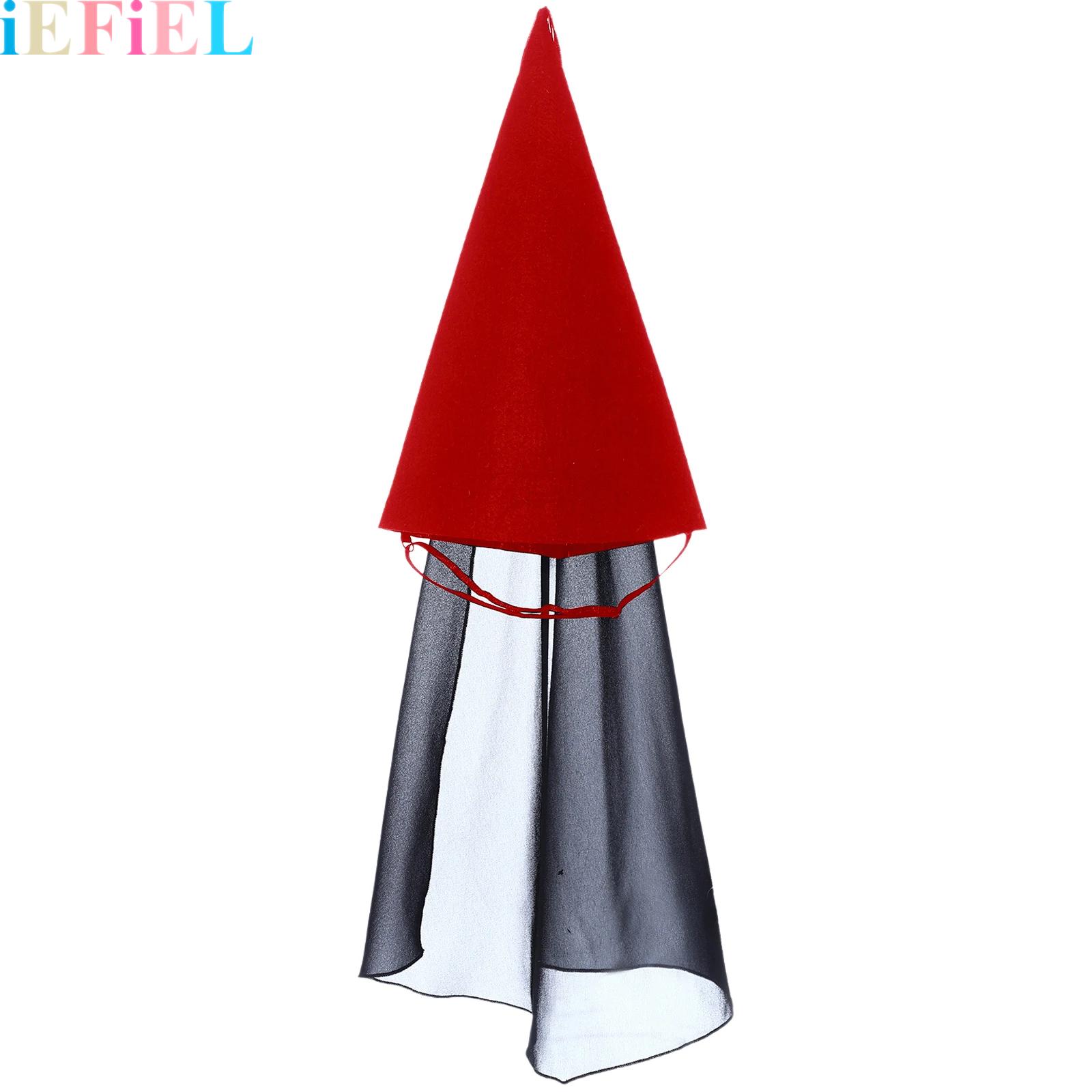 Party Hat Cone - 1 個女性中世ヘニン帽子ベールコーン付き先のとがったパーティーハットハロウィンクリスマスルネッサンス仮装パーティー用