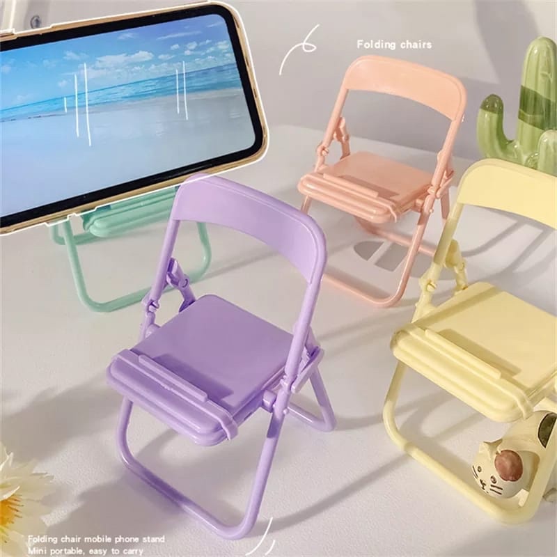 Event Support - かわいい椅子型スマホスタンド、クリエイティブなデスクオーガナイザー、多機能スマホスタンド、デスクデコレーション、ホームオフィスアクセサリー