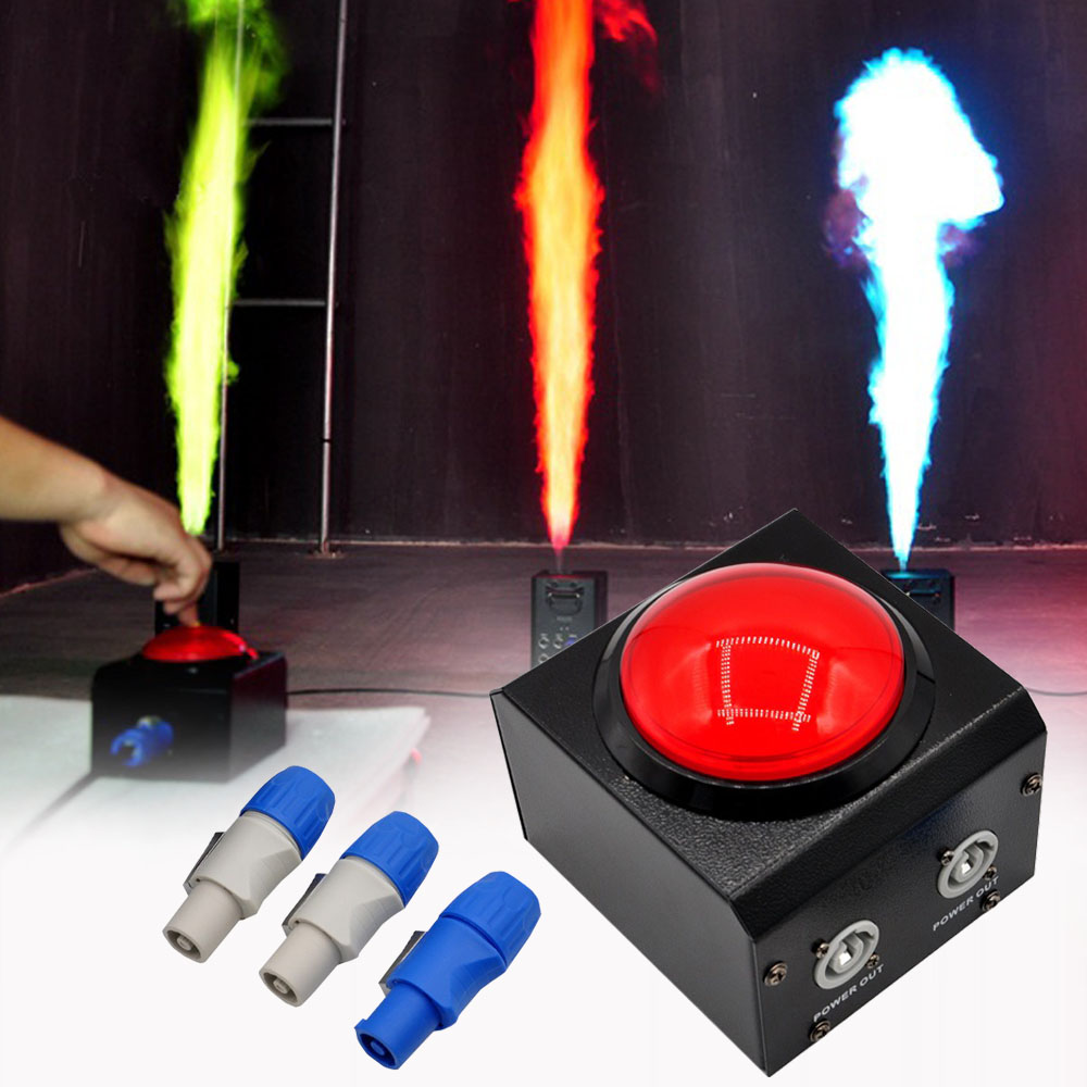 Event Party Dj - FX レッドボタンコントローラー パワーコンソール CO2ジェットカラム 電動バー ブリザードコンフェッティマシンコントローラー