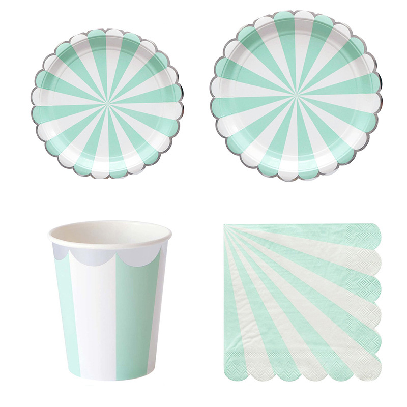 Paper Straw Color - ピンクとブルーの使い捨てのピンクの縞模様の食器,ナプキン,カップ,ストロー,誕生日パーティー,赤ちゃんの誕生日,結婚式の装飾用品