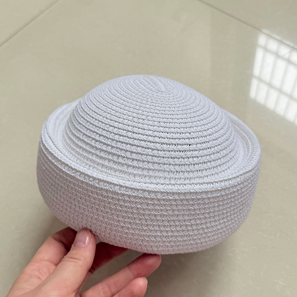 新しい夏の手作りストローピルボックスハット、フェドラ帽、女性 - Paper Straw Color のレビューと価格
