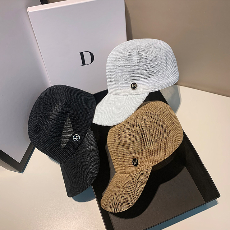新しい男性と女性の屋外カジュアル通気性野球帽日焼け止め夏調節 - Paper Straw Color のレビューと価格