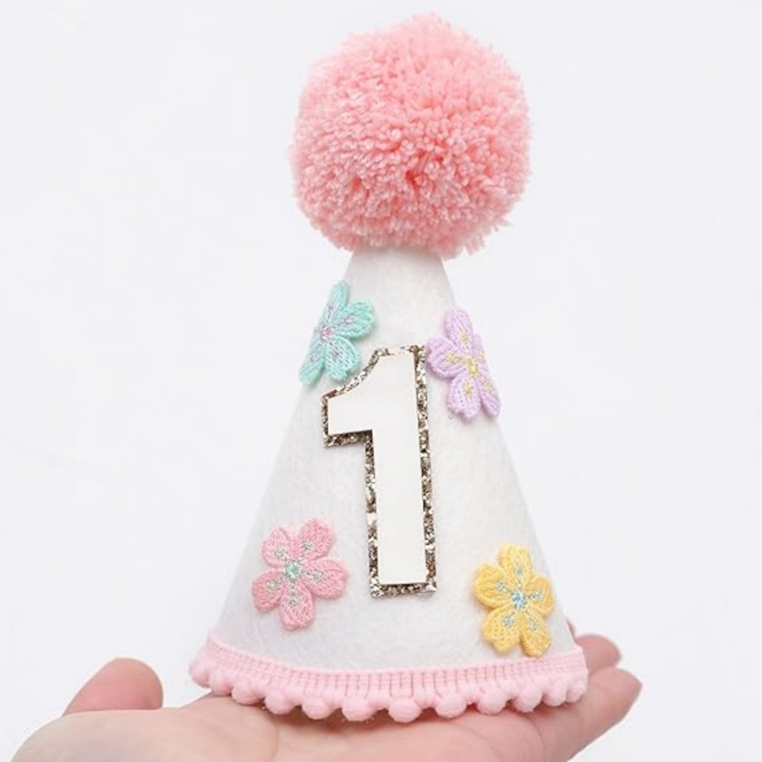カラフルな花柄の円錐形の誕生日帽子、キュートで魅力的な誕生日 - Party Hat Cone のレビューと価格