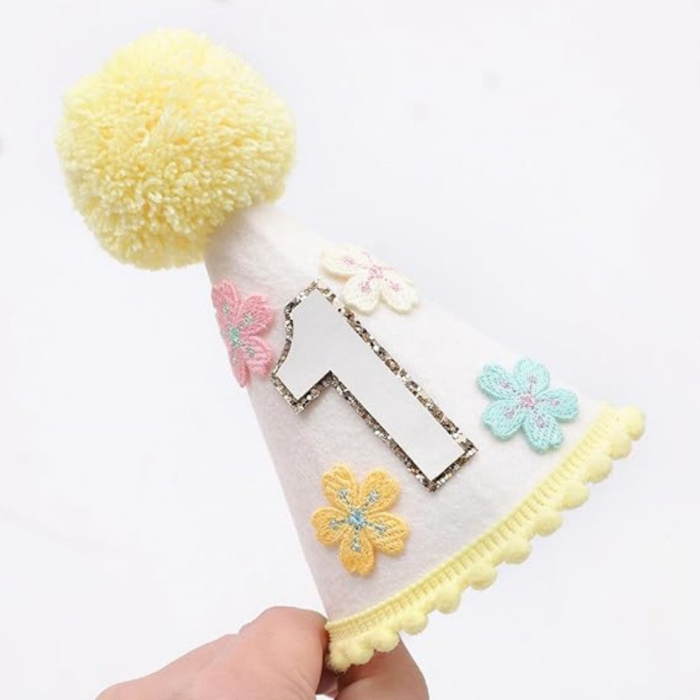 カラフルな花柄の円錐形の誕生日帽子、キュートで魅力的な誕生日 - Party Hat Cone のレビューと価格