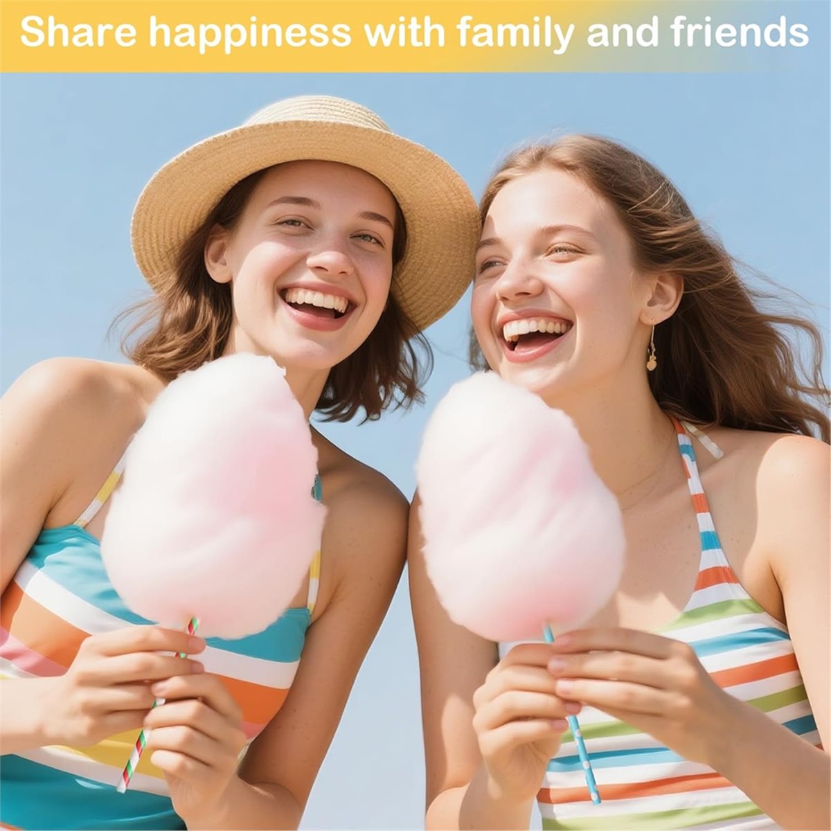 ABZT 綿菓子コーン200個、綿菓子スティック11.8イン - Cotton Candy Cone のレビューと価格