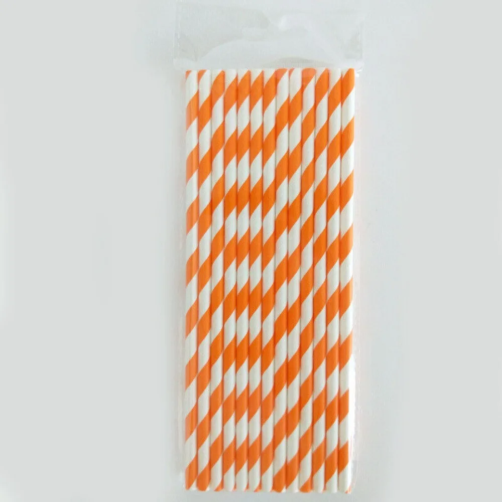 100 個バルクパック紙ストローパターンカラー - 生分解性 - Paper Straw Color のレビューと価格