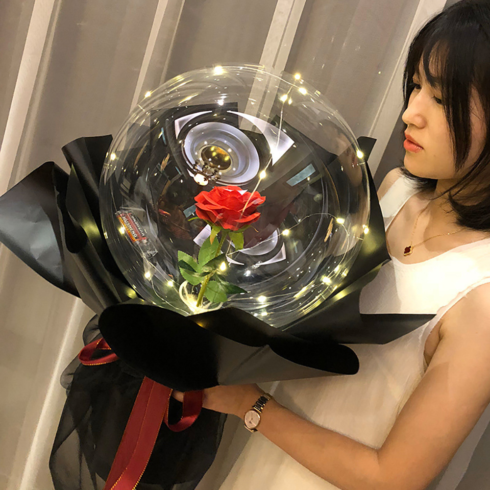 バラの形をした風船,バレンタインデー,結婚式,誕生日,装飾用 - Led Balloon Light のレビューと価格