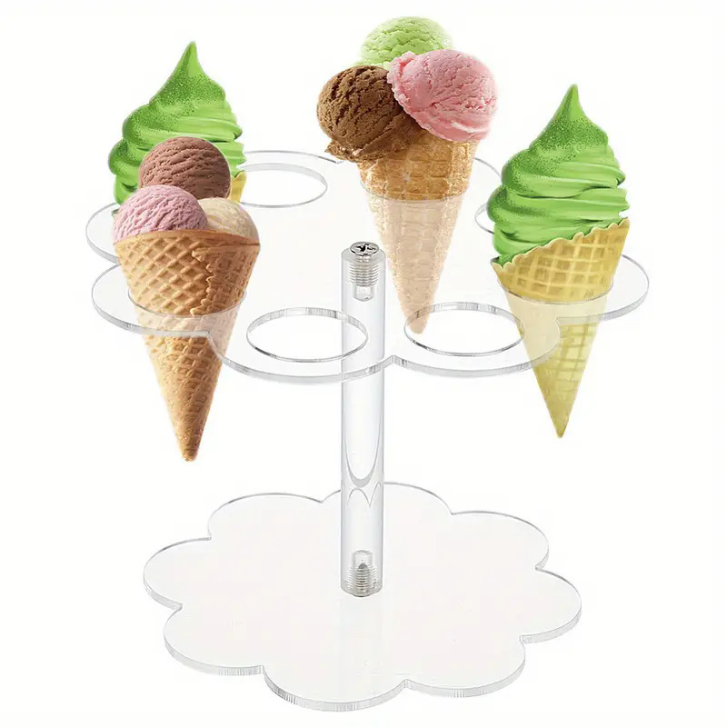 アイスクリームコーンホルダー アクリルディスプレイラック ワ - Cotton Candy Cone のレビューと価格