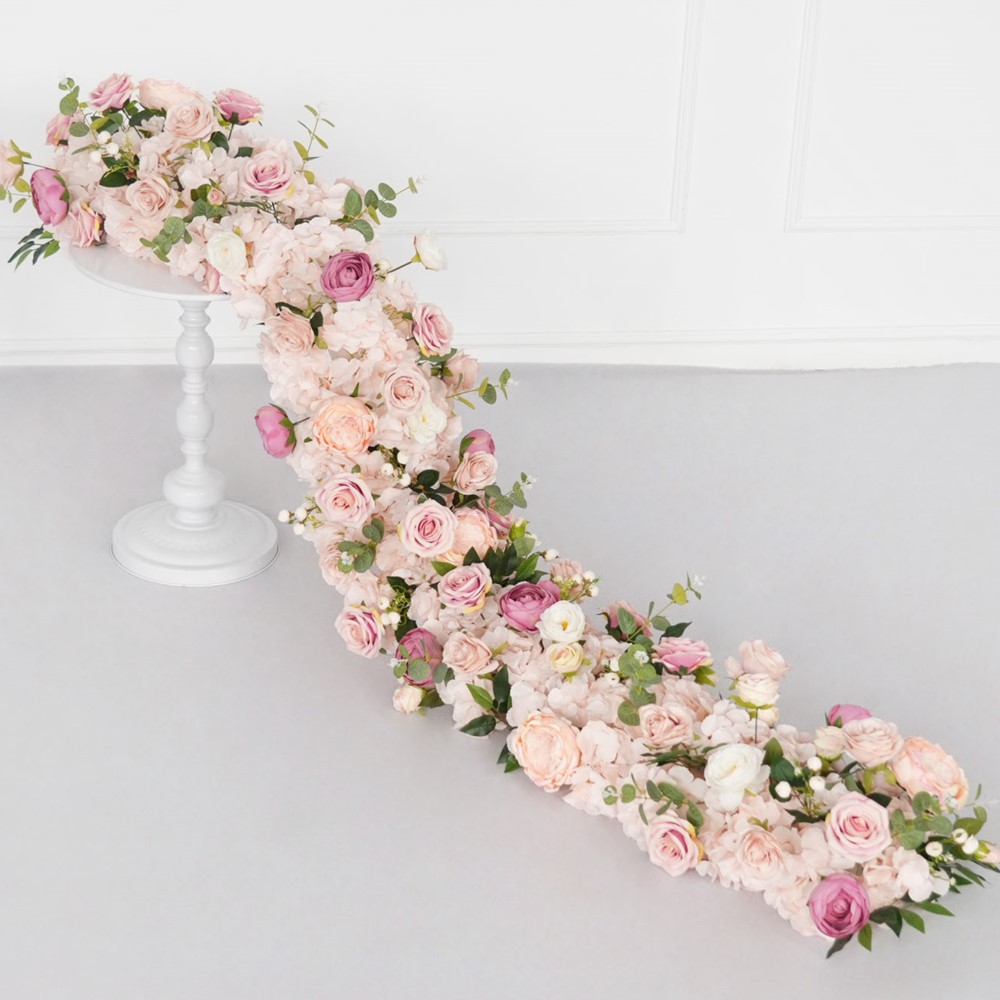Uflower 200cm ピンクローズアジサイ造花列 ウェ - Flower Wall Panel のレビューと価格
