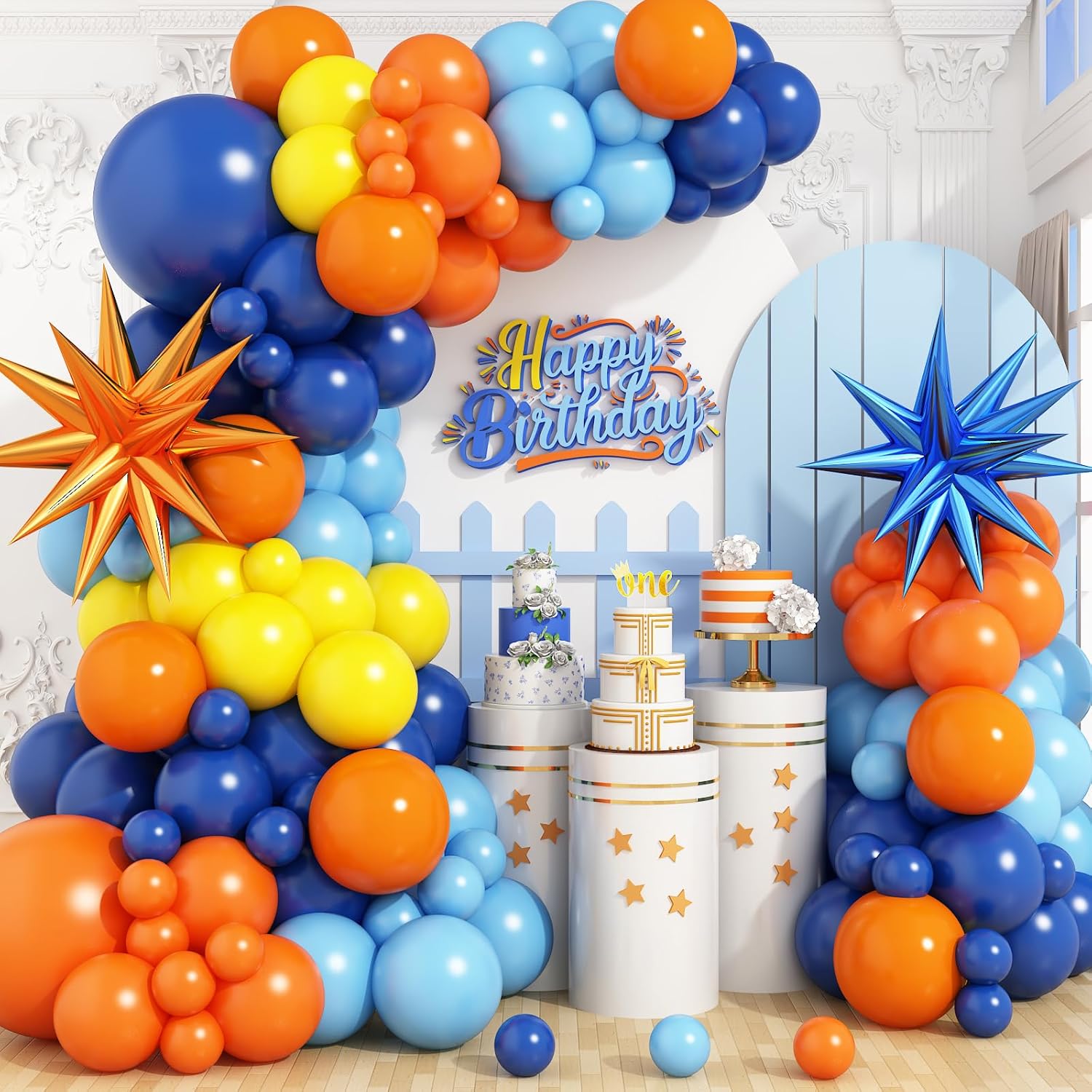 ファンタジーバルーンアーチキット、オレンジサファイアブルーひ - Balloon Arch Kit のレビューと価格