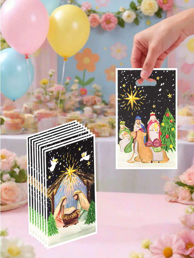 20個/40個入り洗礼式をテーマにしたギフトバッグ、夜と雪の - Party Event Supply Store のレビューと価格