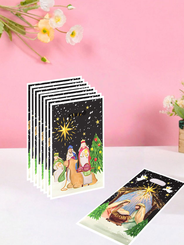 20個/40個入り洗礼式をテーマにしたギフトバッグ、夜と雪の - Party Event Supply Store のレビューと価格
