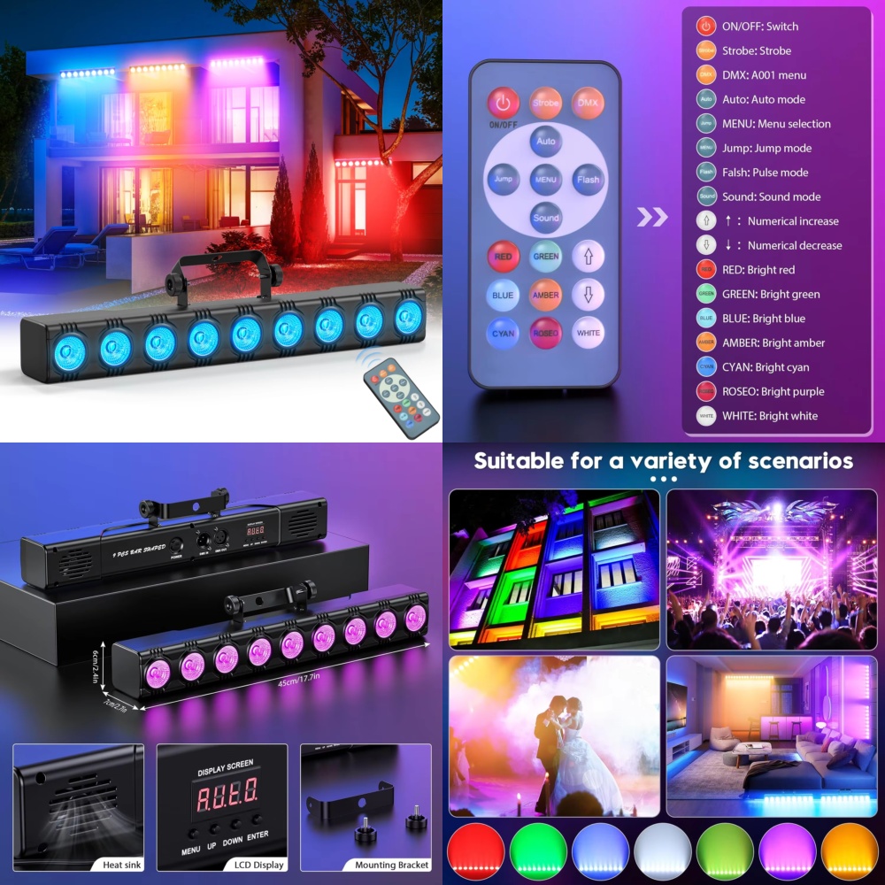 36W RGBウォールウォッシャー投光器、屋内ステージ照明用 - Event Party Dj のレビューと価格
