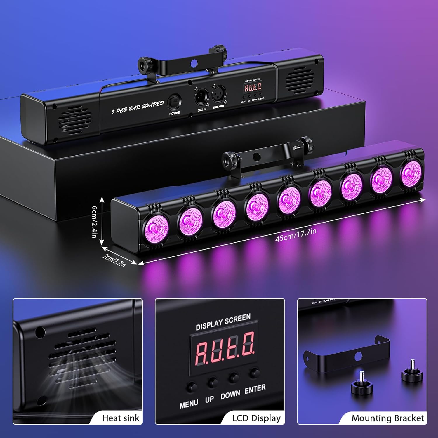36W RGBウォールウォッシャー投光器、屋内ステージ照明用 - Event Party Dj のレビューと価格