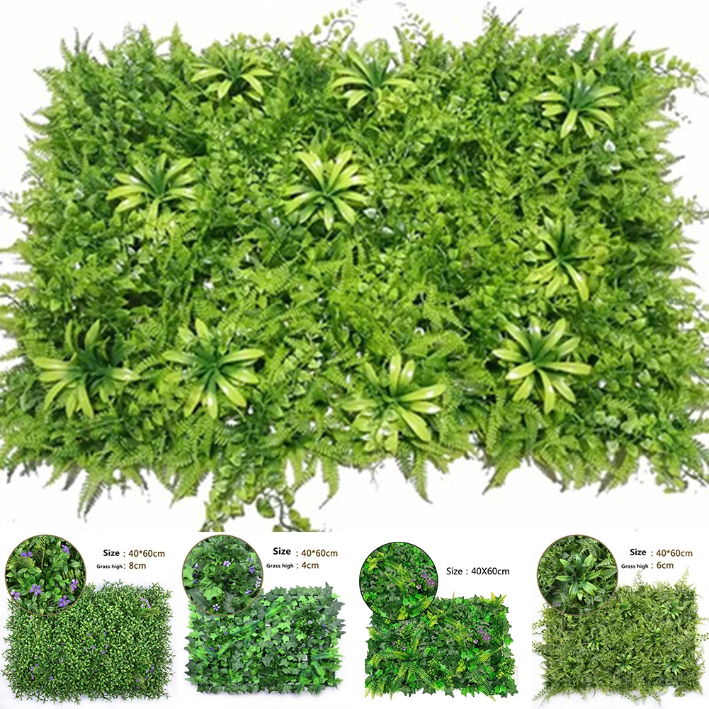 40*60 センチメートル人工芝生植物草壁の背景花人工緑の草 - Flower Wall Panel のレビューと価格