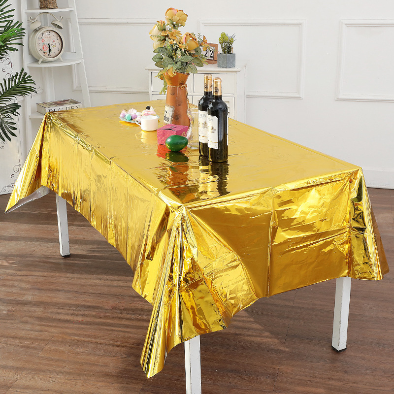 ピンクゴールドの使い捨てテーブルクロス,誕生日パーティー,結 - Table Cloth Disposable のレビューと価格