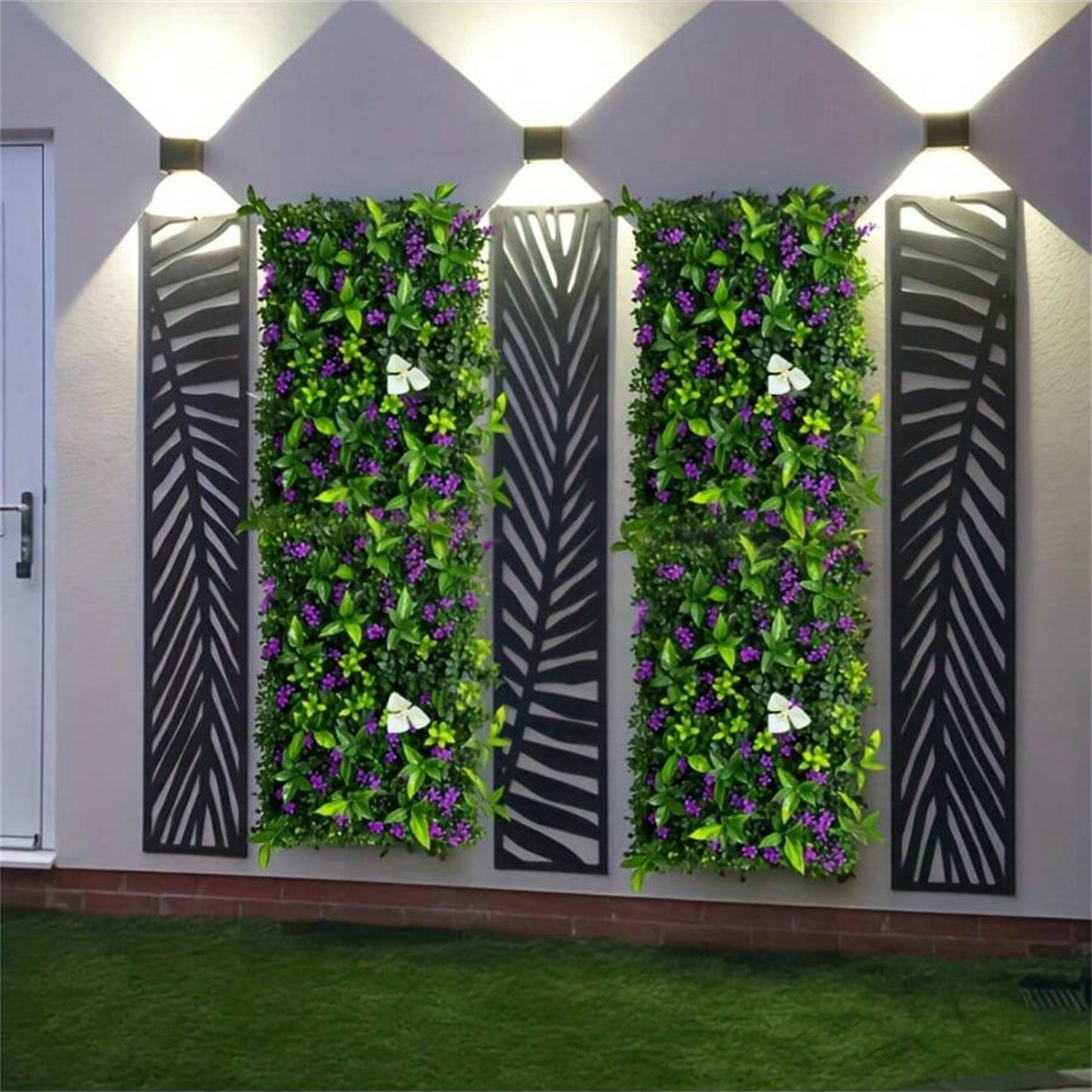 1pc 吊り下げ植物壁パネルプラスチック緑の植物花付き屋内屋 - Flower Wall Panel のレビューと価格