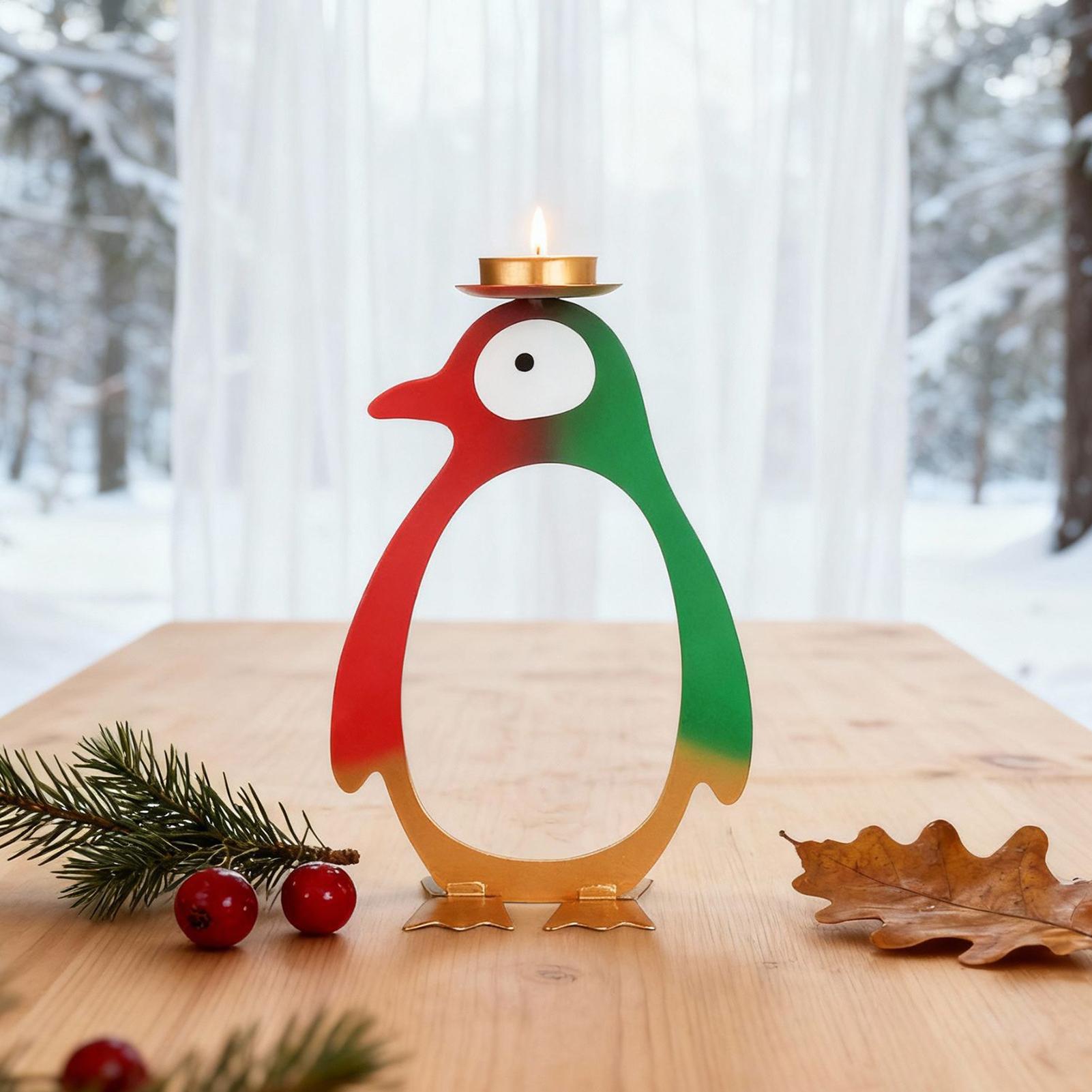 ティーライトキャンドルホルダー ペンギンデザイン センターピ - Centerpiece Stick のレビューと価格