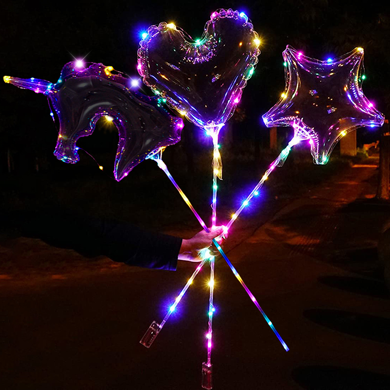 1 セット LED クリアバルーン透明ボボバルーン LED  - Led Balloon Light のレビューと価格