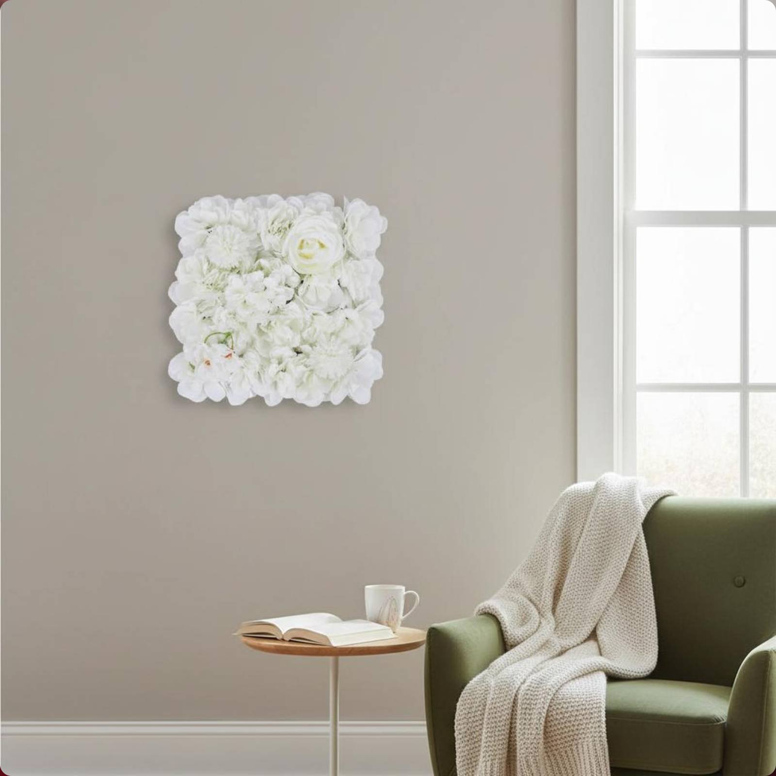 人工花壁パネル 簡単組み立て 人工花壁背景 3Dフラワーバッ - Flower Wall Panel のレビューと価格