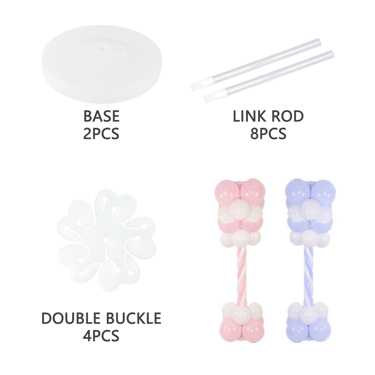 バルーン列スタンドキット、2つのベース、8つのポール、4つの - Balloon Arch Kit のレビューと価格