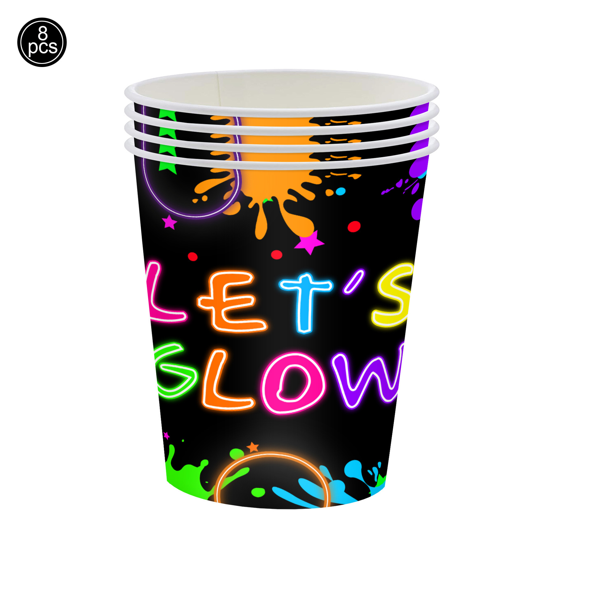 ネオンパーティー用品　光るパーティー使い捨てプレートカップナ - Let'S Party Event Supply のレビューと価格