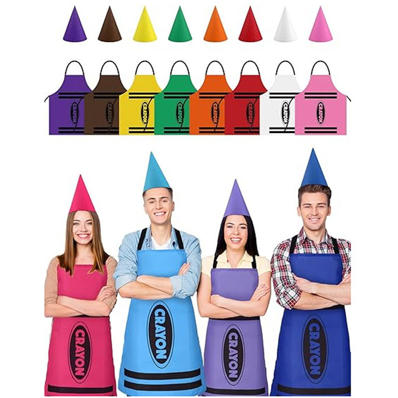 カラフルなクレヨンをテーマにしたノームセット - 子供の誕生 - Party Hat Cone のレビューと価格