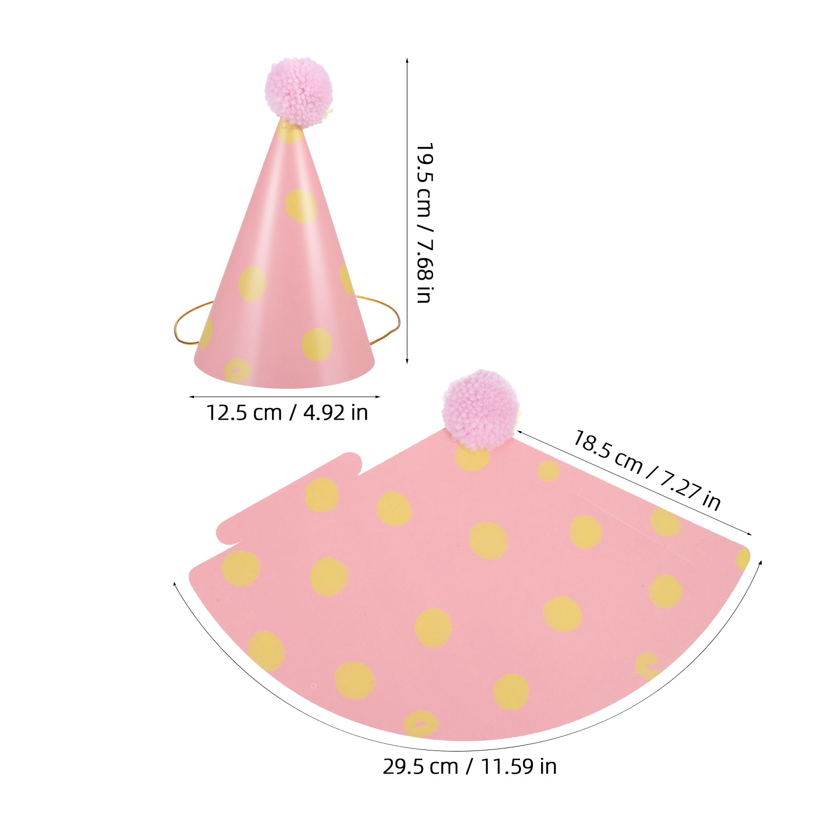 14個入り紙製誕生日帽子 子供用 円錐形パーティーハット ポ - Party Hat Cone のレビューと価格