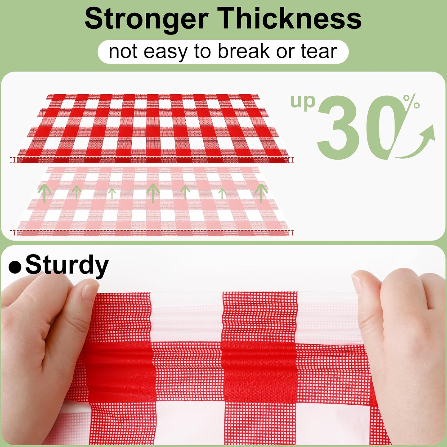 長方形の赤白チェック柄テーブルクロス、防水使い捨て/再利用可 - Table Cloth Disposable のレビューと価格