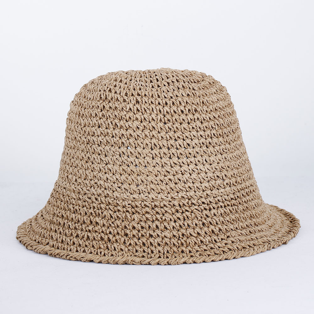 女性のための夏の麦わら帽子,編まれた籐の帽子,ビーチ,釣り, - Paper Straw Color のレビューと価格