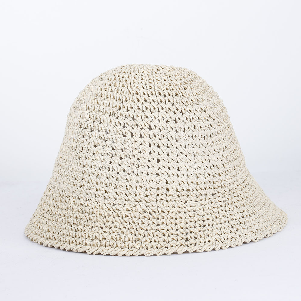 女性のための夏の麦わら帽子,編まれた籐の帽子,ビーチ,釣り, - Paper Straw Color のレビューと価格