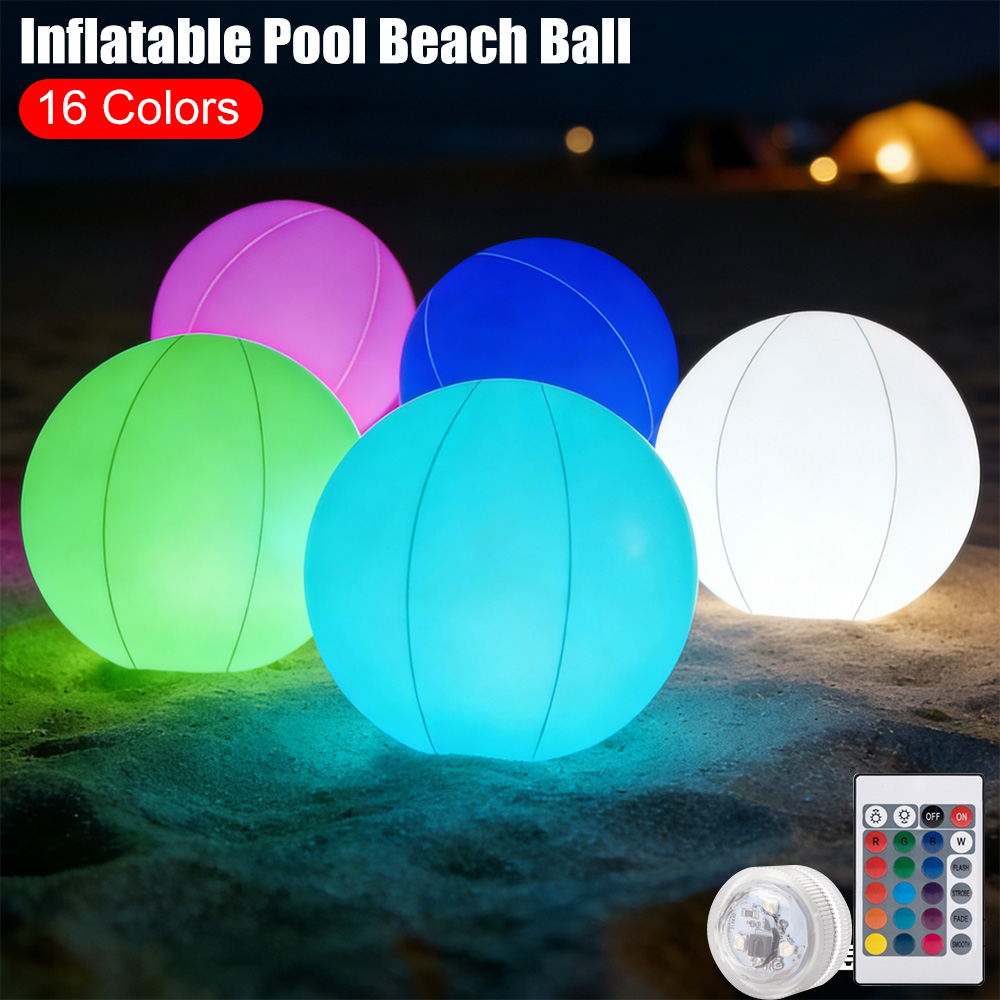 インフレータブルプールビーチボール発光LED光るバルーン16 - Led Balloon Light のレビューと価格