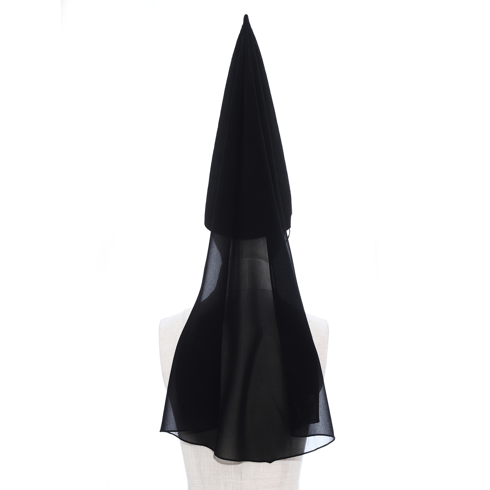女性用中世ヘニンパーティーハット、ベール付き円錐形の尖った帽 - Party Hat Cone のレビューと価格