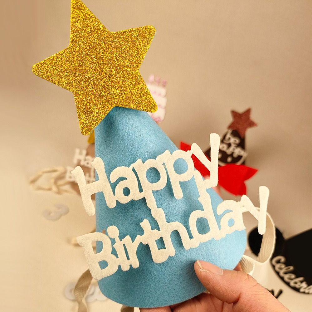 かわいいハッピーバースデーヘッドウェアケーキオーナメント蝶結 - Party Hat Cone のレビューと価格