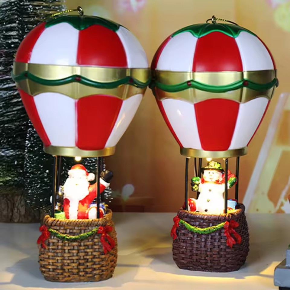 クリスマス光るオーナメント、サンタクロース雪だるま熱気球LE - Led Balloon Light のレビューと価格