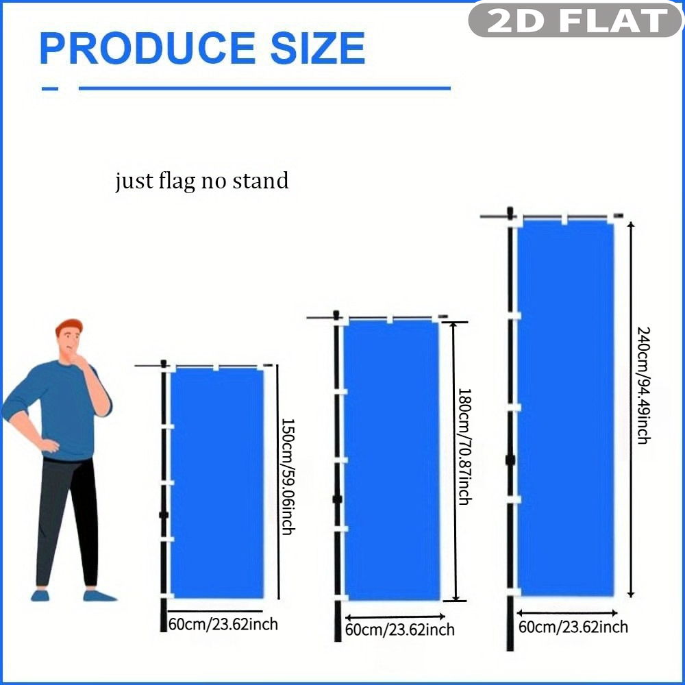 1pc 2D フラットカスタムノボリ旗、屋外屋内装飾広告用バ - Eve Party のレビューと価格