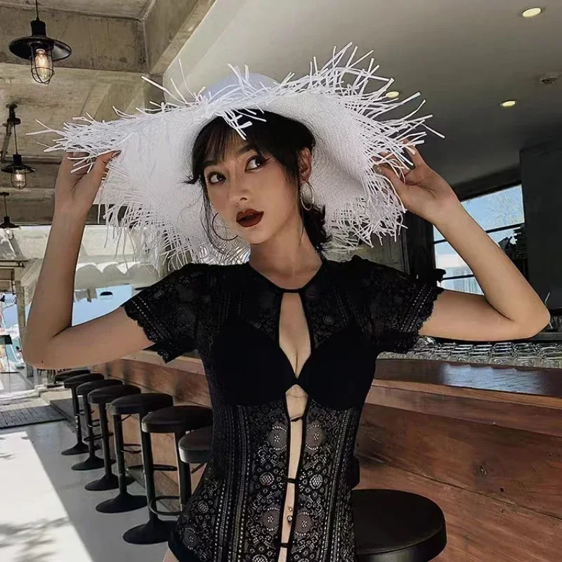 女性用つばの広い無地の日よけ帽,UV保護,UPF麦わら帽子, - Paper Straw Color のレビューと価格