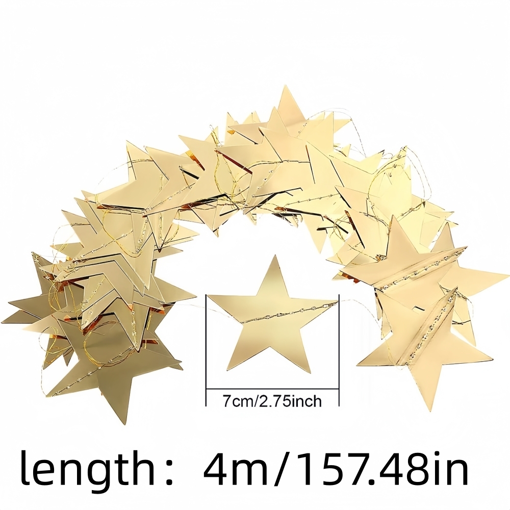 1pc 4 メートル/157.48 インチゴールドシルバー五 - Party Banner Gold のレビューと価格