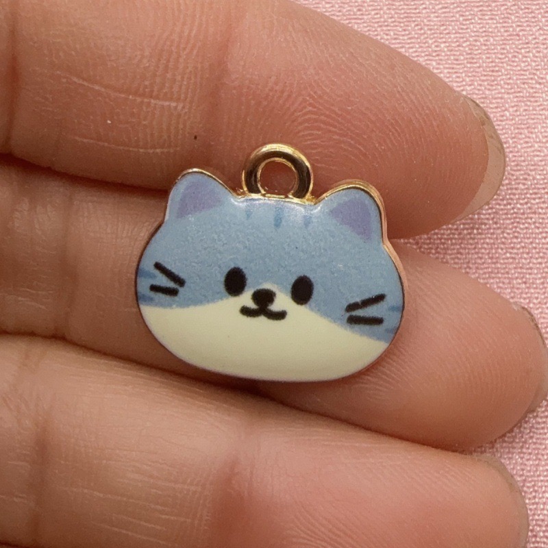 12個入りプリント猫ヘッド合金ドリップオイルペンダント、DI - Event Party のレビューと価格