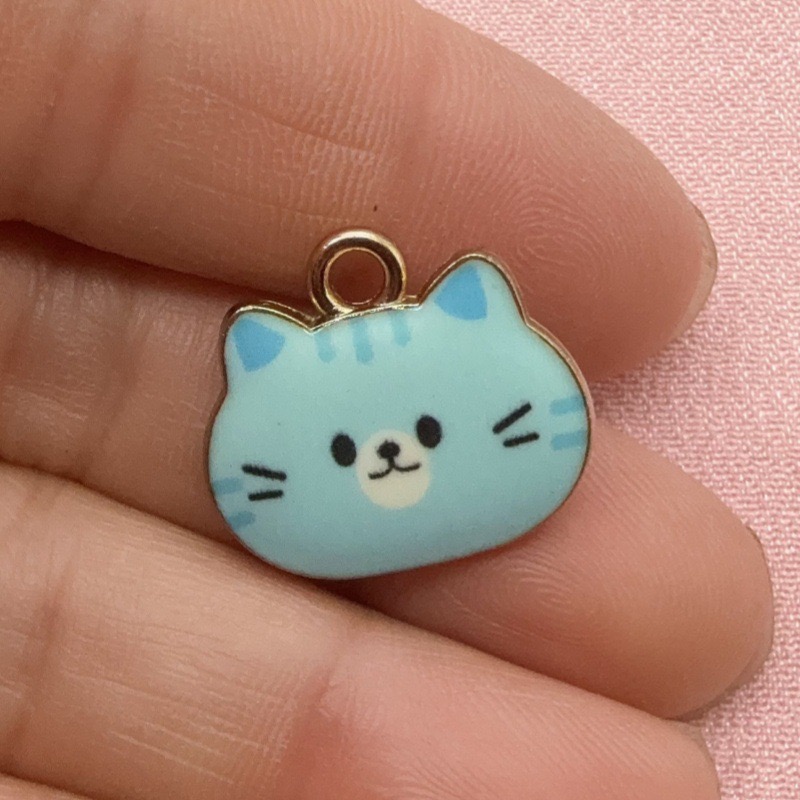 12個入りプリント猫ヘッド合金ドリップオイルペンダント、DI - Event Party のレビューと価格