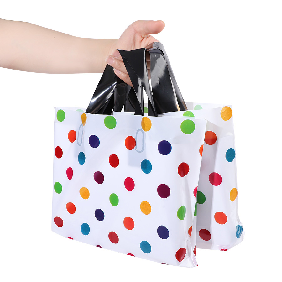 18 個水玉模様のトートバッグ厚みのある大型プラスチックギフ - Party Event Supply Store のレビューと価格