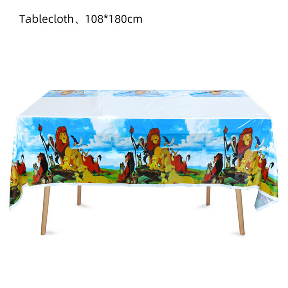 シンバ ライオンキング テーブルクロス 誕生日パーティー 長 - Table Cloth Disposable のレビューと価格
